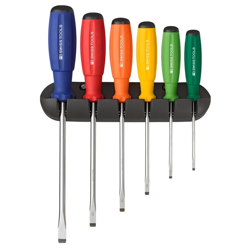 

PB SWISS TOOLS Screwdriver Set are Color Coded by Handle Size Suitable for Phillips and Slotted Screws NO. 8240 RB|8242RB