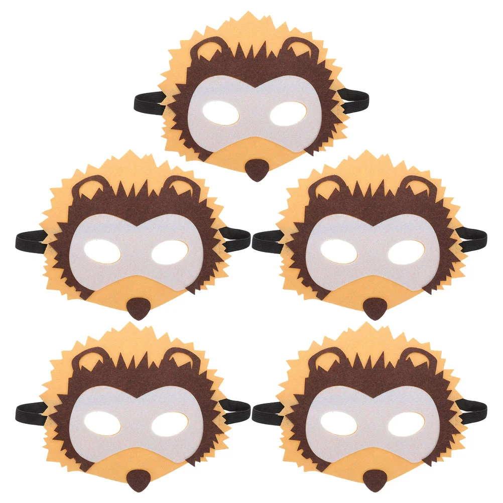 

5 Pcs Animal Mask Design Cosplay Masks for Kids Animals Halloween Costumes Party Performance Props Themed Non-woven Fabric