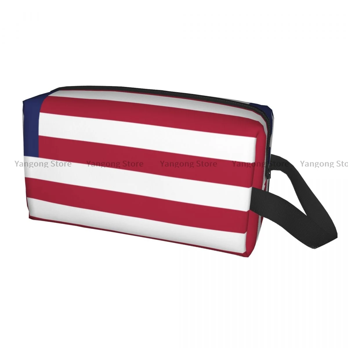 Travel Cosmetic Bag Zipper Wash Toiletry Bag Liberia Flag Makeup Organizer Portable Storage Pouch