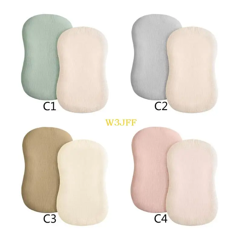 W3JF 2pcs bequeme Baby -Kinderbettbabynest -Lounger -Ärmel Neugeborene Kleinkinder Stuhlhülle atmungsaktiv