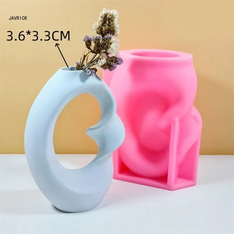 DIY Nordic Simple Art Vase Mold Easy Release Silicone Vase Mold For Handmade Nordic Art Vase D0LC