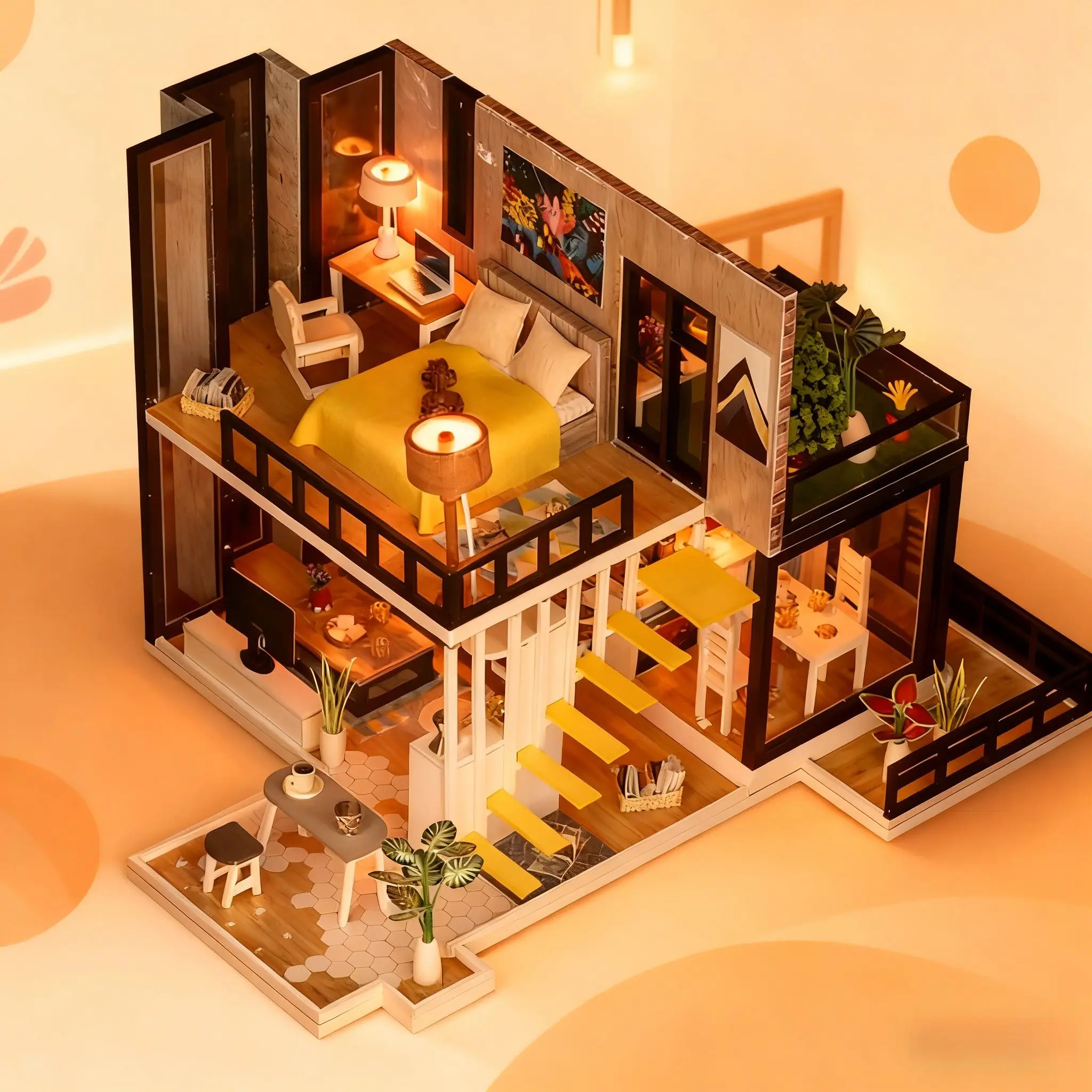 

2025 New DIY September Forest Villa Model Kit Handmade Assembly Craft Toy Creative Dollhouse For Home Decor Birthday Gift