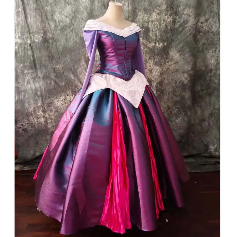 

Спящий косплей костюм для взрослых, красивые платья принцессы, косплей, юбка с длинными рукавами на шнуровке, женское нарядное праздничное платье на Хэллоуин