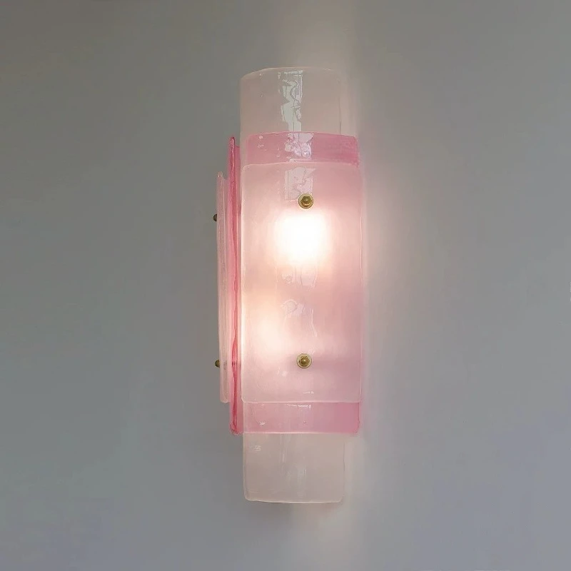 Murano Water Patterned Glass Wall Lamp Living Dining Room Villa Background Home Decor Light Bedroom Bedside Atmosphere Lighting