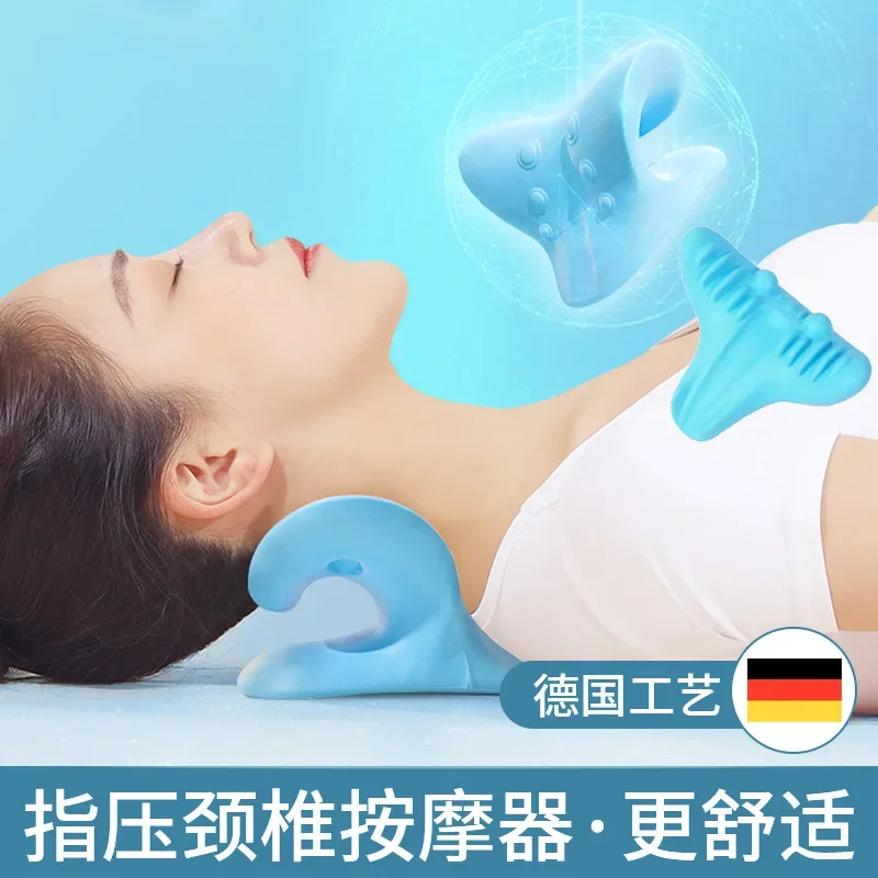 

Neck and Shoulder Relaxer Corrector Vertebra Massager Cloud Pillow Cervical Stretcher Acupressure Point Relief Pain Traction