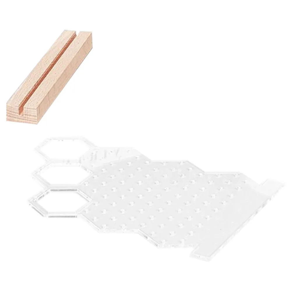 

Подставка для украшений из акрила с деревянным основанием, прозрачный настольный держатель для ювелирного магазина, органайзер для серег, маленькая подставка для демонстрации серег