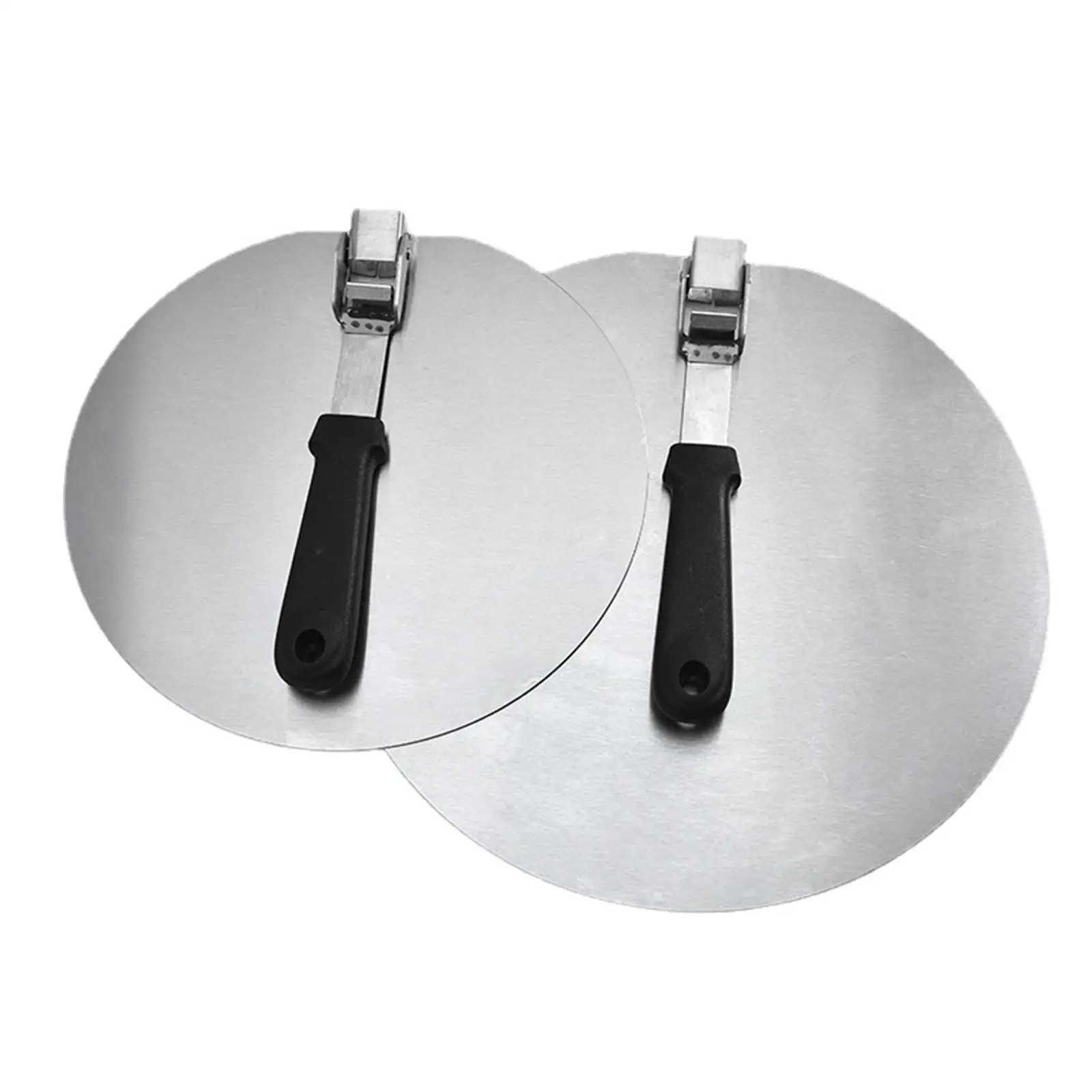Metal Pizza Turning Peel Paddle with Comfortable Grip Handle Stainless Steel Baking Shovel for Oven Grill BBQ Serving Tray