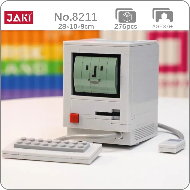 JAKI 8211 Retro Personal Electronic Computer Machine Mouse Keyboard 3D Model Mini Blocks Bricks Building Toy For Children No Box