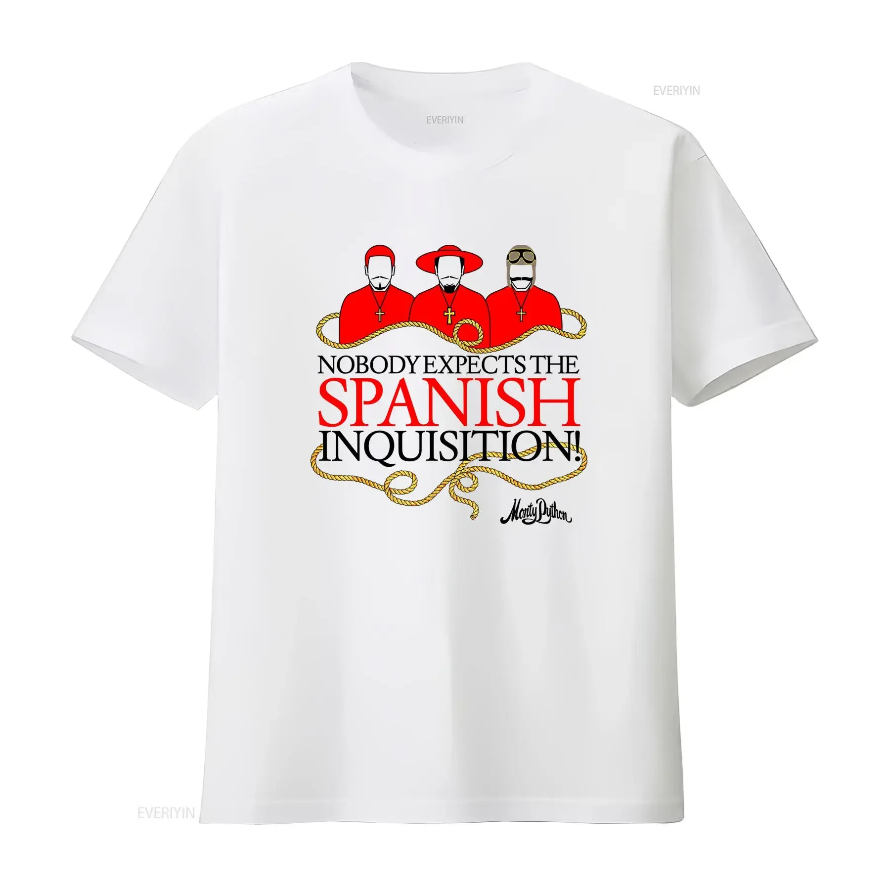 Monty Python Nobody Expects The Spanish Inquisition T Shirt For  vintage Washed graphic Soft Top For Everyday Wear Slightly