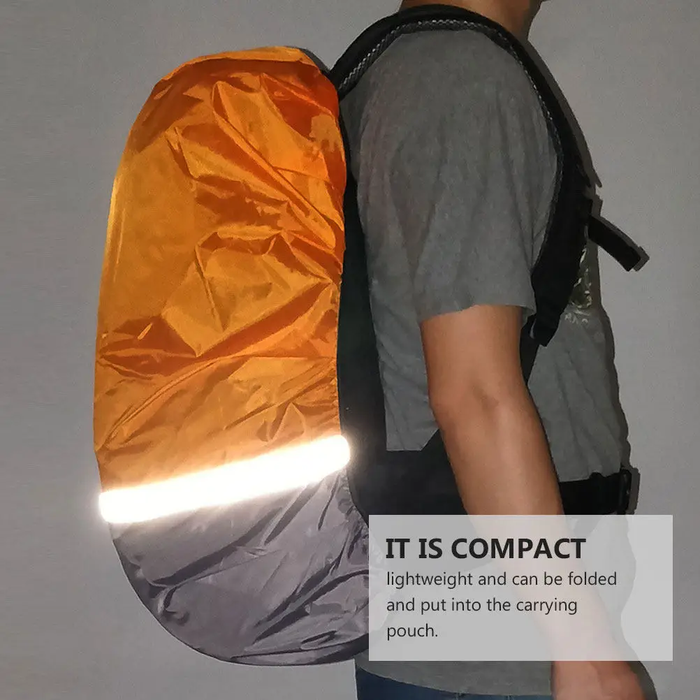 Outdoor Backpack Rain Cover Waterproof Tear-Resistant Reflective Safety Cover for Hiking Camping Travel Cycling Night Fog Dark
