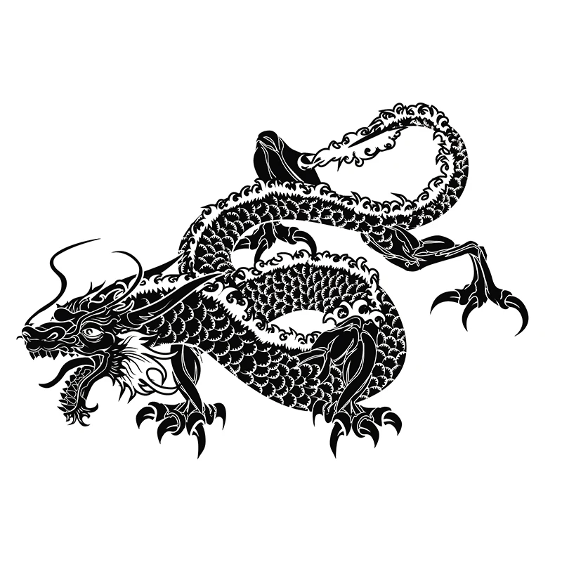 Three Ratels C551 Dragon totem wall sticker art for bedroom  living room car hood sticker laptop decal