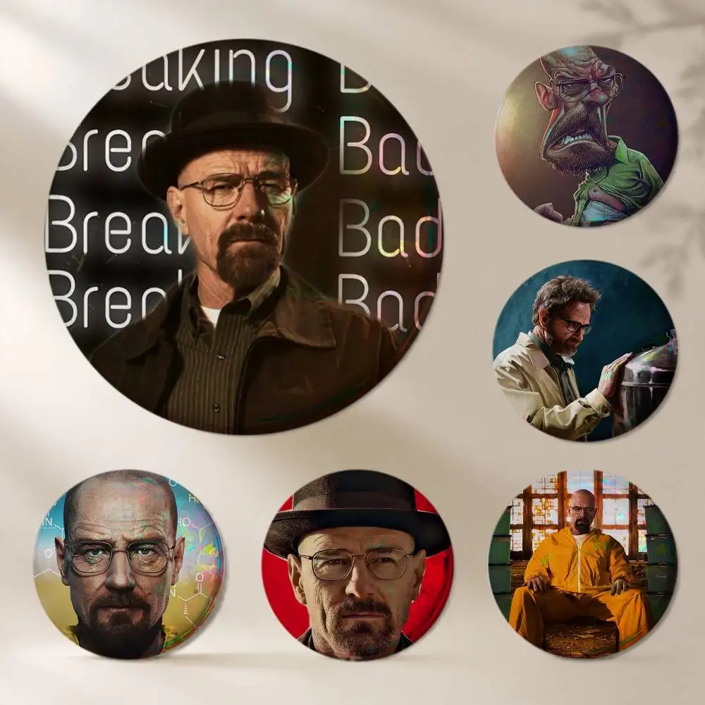 B-Breaking B-Bad H-Heisenberg Brooches Cartoon Badge Pins Backpack Hat Accessories Friend Gift