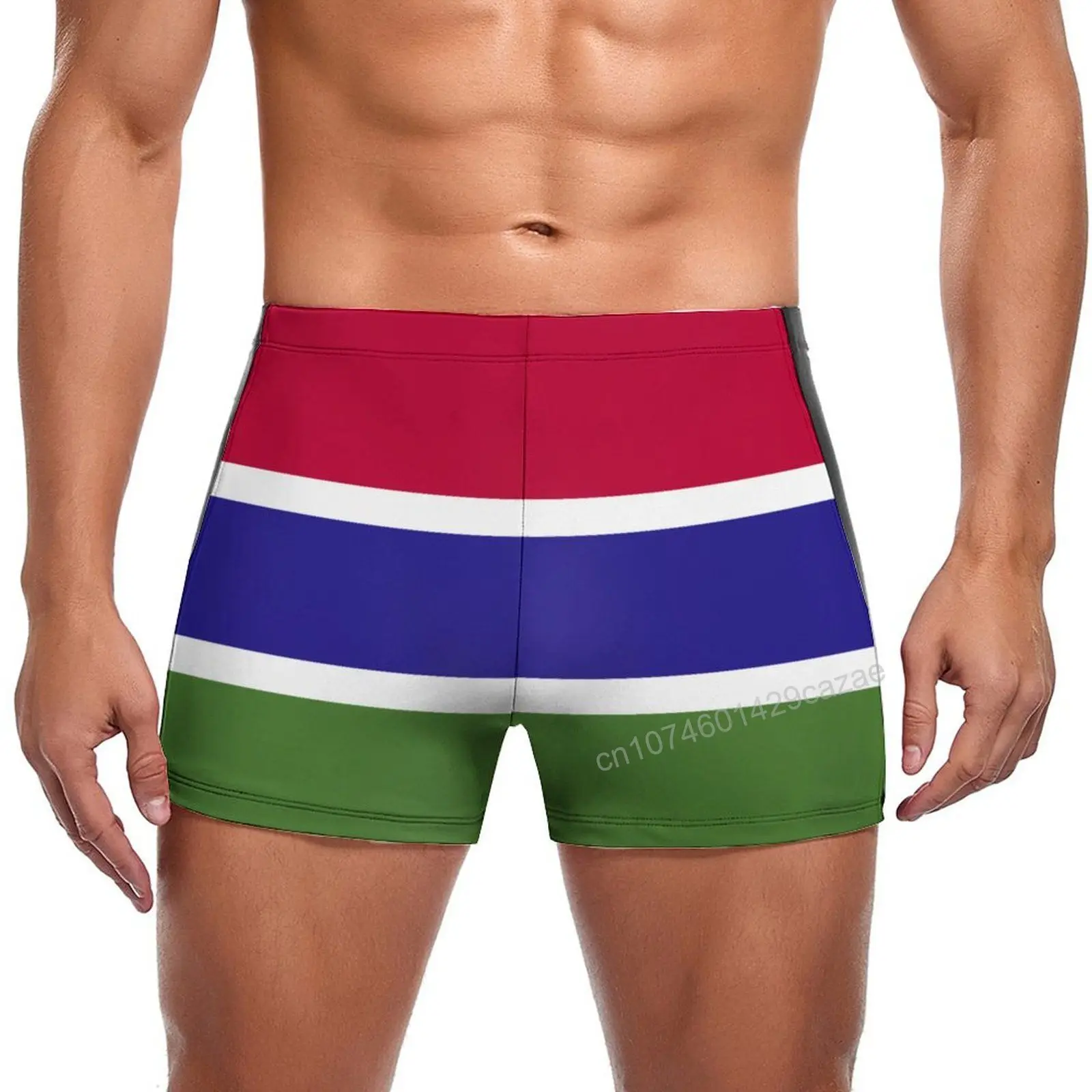 

2025 Summer Swimming Trunks Gambia Flag Quick Dry Shorts For Men Swim Beach Short Summer Gift