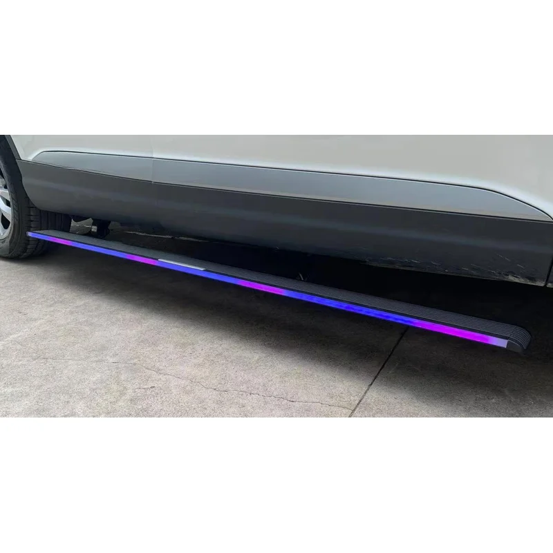 Automatic Retractable Powered Side Running Board With LED Light Luxury SUV Exterior Refit Parts