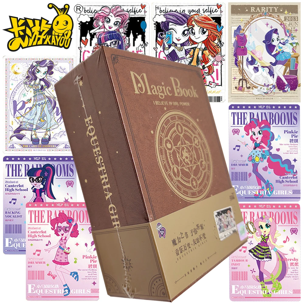 

Коллекционные карточки Kayou Original My Little Pony, серия «Волшебная книга» по мотивам мультфильма, высококачественный подарок на Рождество