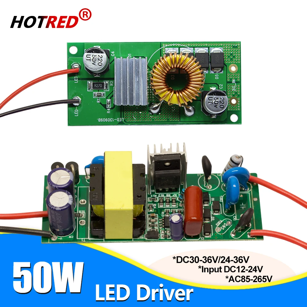 LED Driver 1500mA 50W DC24-36V LED Power Supply Input AC85-265V/12-24V Board Supply Constant Current LED DIY Light Lamp Lighting