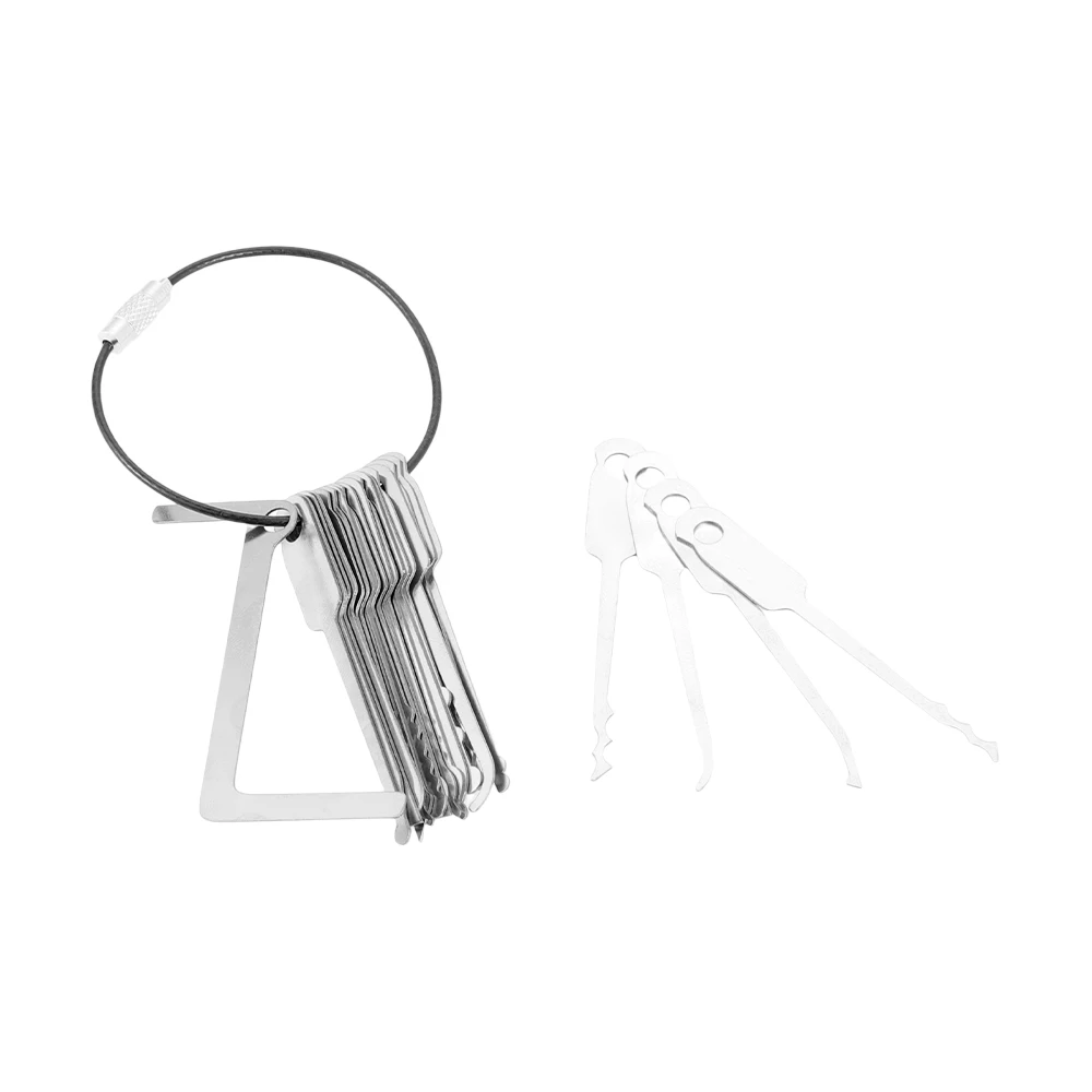 22Pcs Practical Locksmith Unlocking Tool Lock Pick Kit Accessories Replacement for Brushing Internal Lock Pins Wrench Hooks