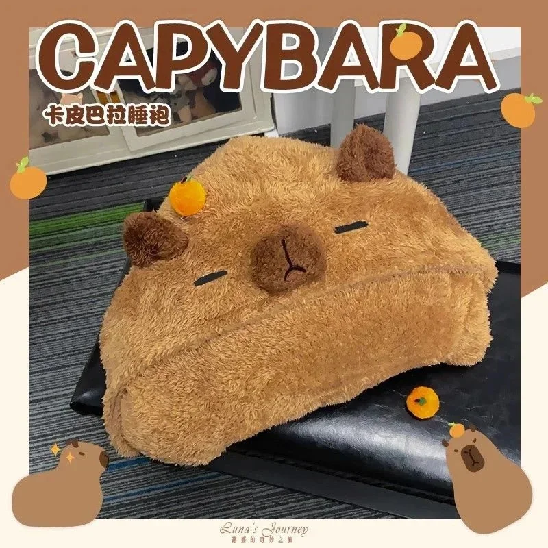 Capybara Pajamas Soft Cute Animals Shape Blanket Unisex For Adult Coral Velvet Warm Cosplay Animals Shape Pajamas Pants Set