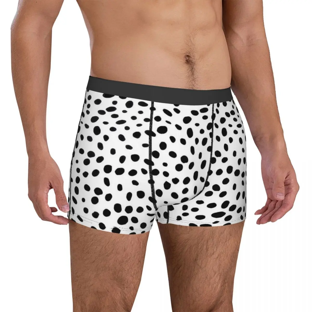 Dalmatian Dog Print Underwear Black Spotted Pouch High Quality Boxer Shorts Sublimation Shorts Briefs Stretch Men Underpants