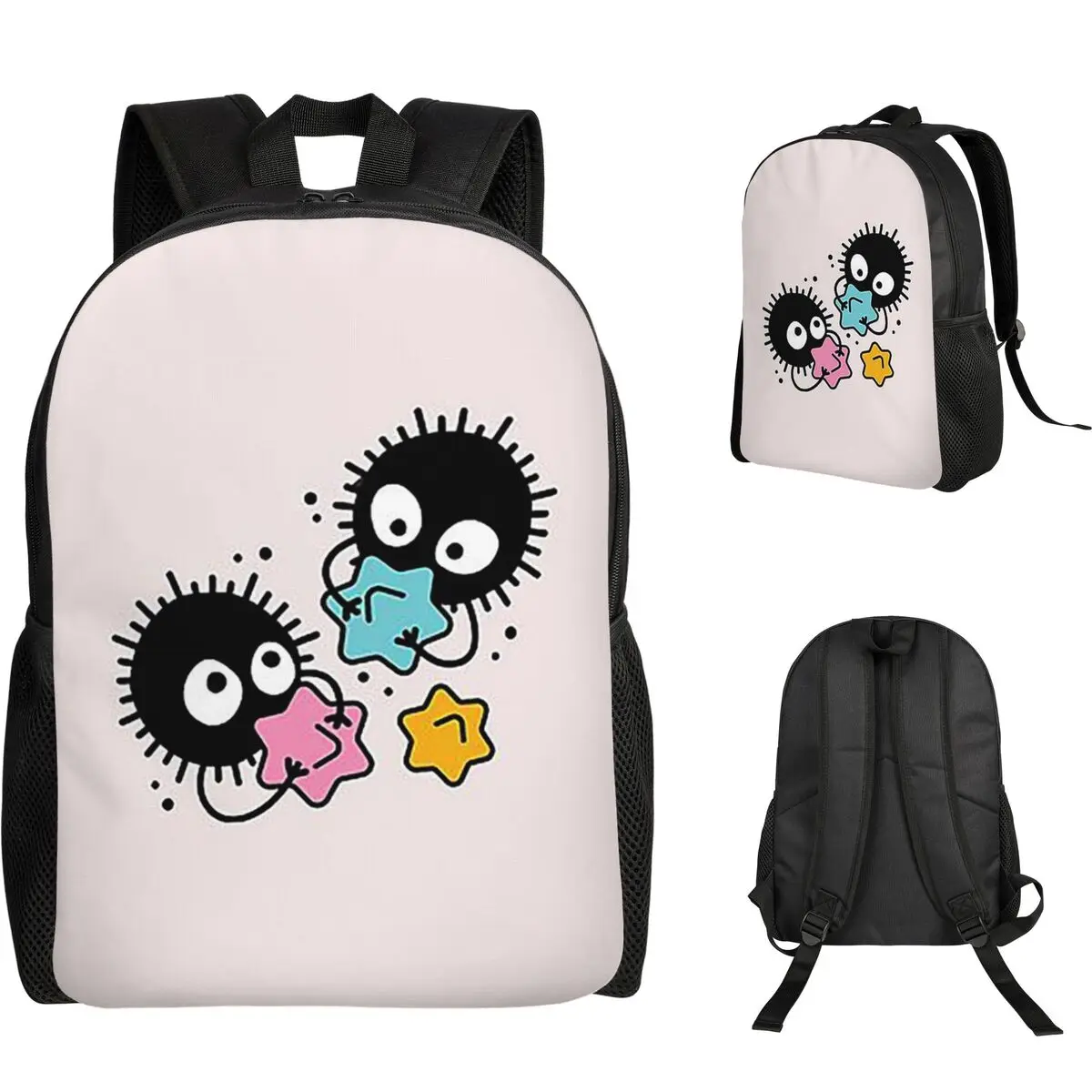 Soot Studio Ghibli Backpack Student Boys Girls BookBag School Bag Laptop Shoulder Bags