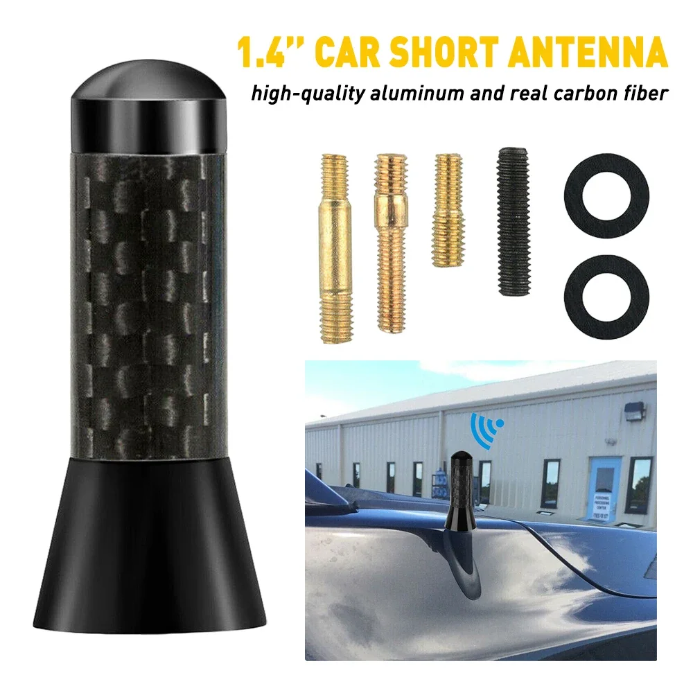 Universal Carbon Fiber Short Car Roof Radio Aerial Mini fm Antenna For VW BMW Mini Cooper S JCW R55 R56 R57 R60