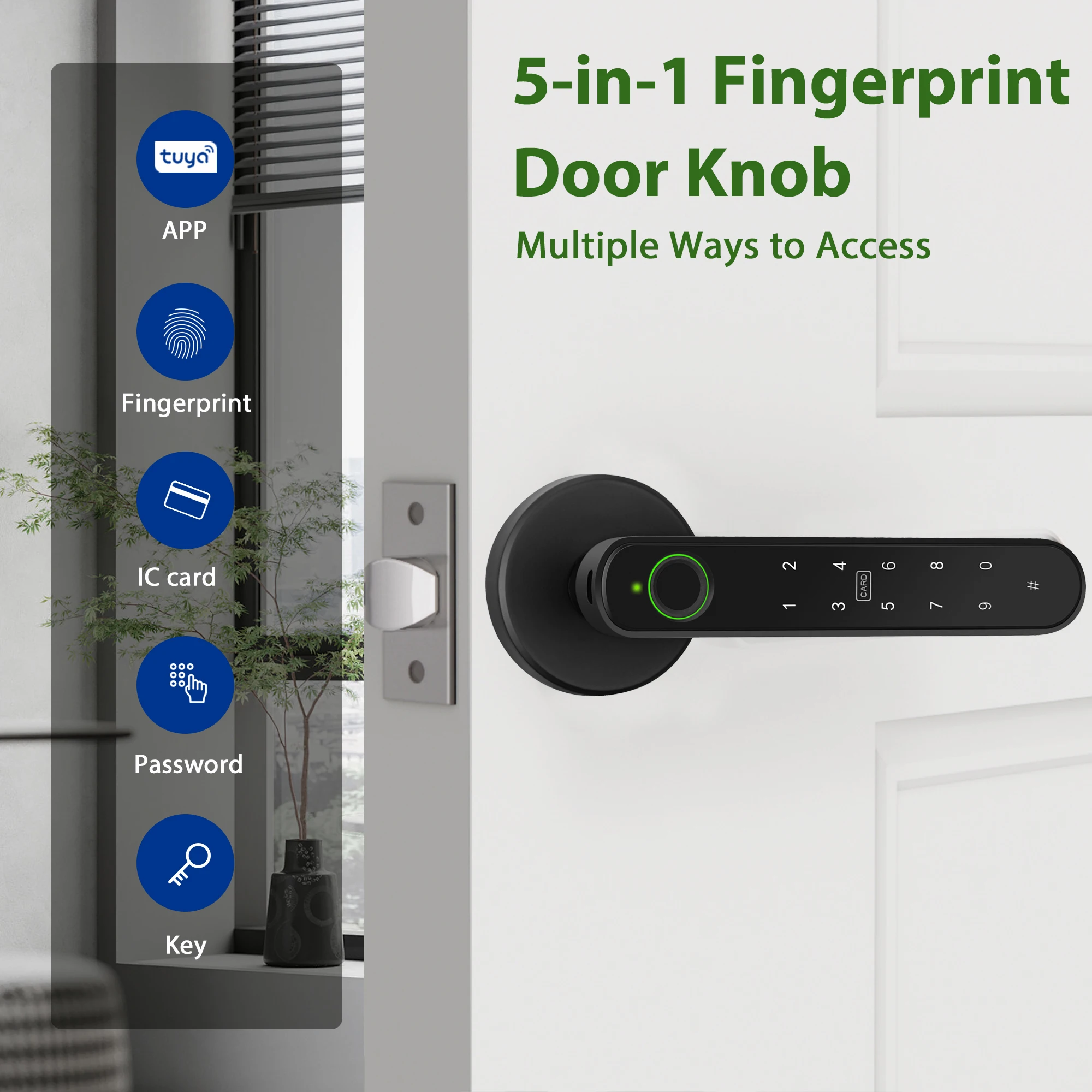 

Замок с отпечатками пальцев Tuya, биометрическая дверная ручка, умный пароль, электрический цифровой замок, защитная дверная ручка без ключа для дома