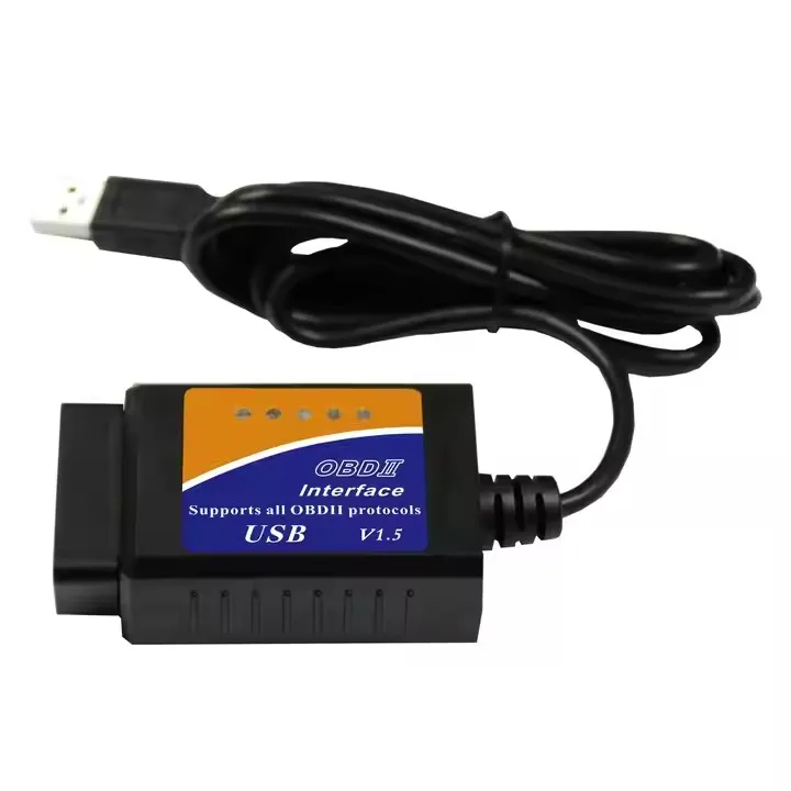 

OBD2 OBD II ELM327 USB-кабель V1.5 Автомобильные диагностические инструменты Считыватель кодов для всех автомобилей Анализатор двигателя Автомобильный сканер