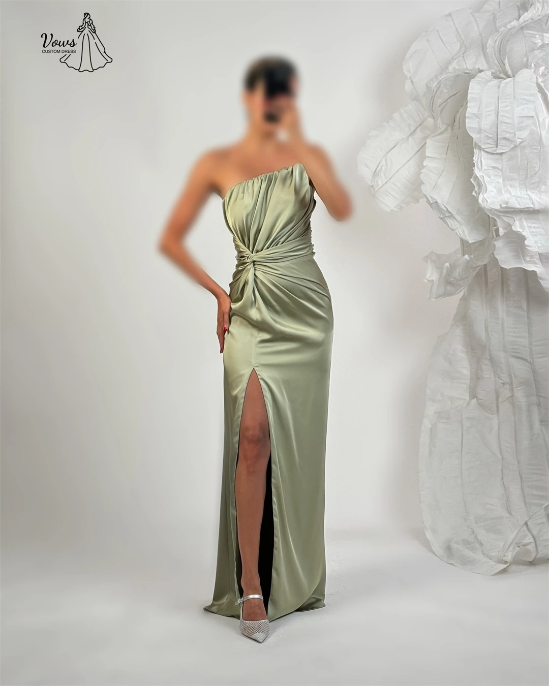 

Vows Evening Dresses for Luxury Party Dresses Woman 2025 Slit Elegant Gowns Line A Custom Made Satin Cloth Luxurious Party Dress