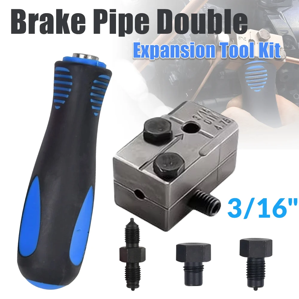 

1Pc Brake Pipe Flaring Tool Kit for 3/16" , Easy Operation Automotive Flaring Kit for Copper Aluminum Steel Tube, Brake Tools