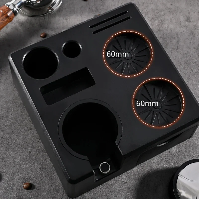 محطة دك القهوة لمرشحات القهوة 51/54/58 مللي متر حامل حامل العبث من درجة باريستا مع أداة ملحقات الإسبريسو حصيرة غير قابلة للانزلاق