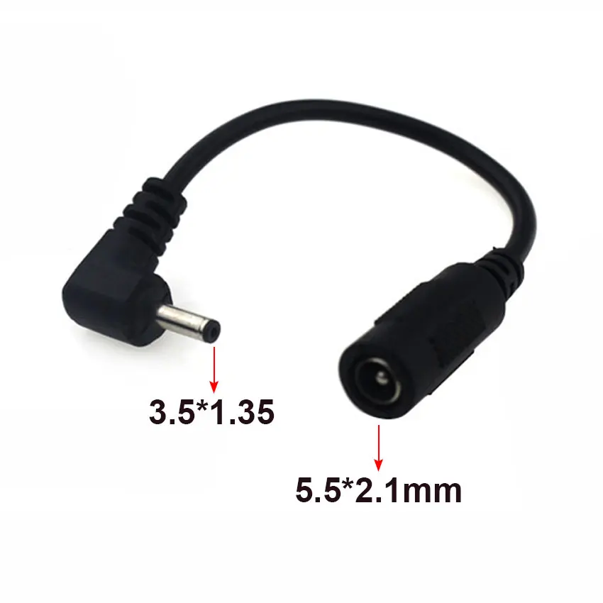 5.5*2.1 Female to Male 3.5*1.35 4.0*1.7 4.8*1.7 5.0*3.0 5.5*1.7 5.5*2.5 DC Power Conversion Plug Connector Adapter W/ 15cm Wire