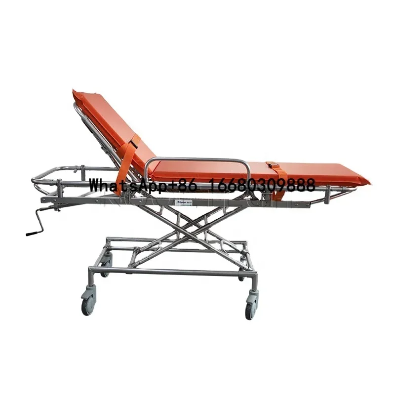 EA-4BMRI Height Adjustable Hospital Machine Non-magnetic Trolley MRI Compatible Stretcher