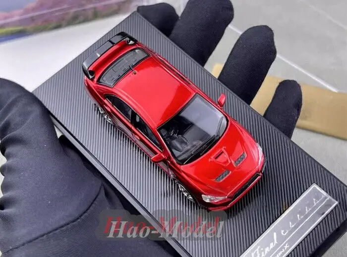 Fuji 1/64 For Mitsubishi Lancer EVO X Car Model Alloy Diecast Metal Simulation Toy Birthday Gift Hobby Display Collection Red