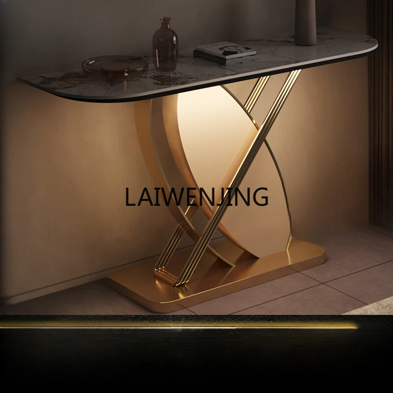 

MJY stainless steel Xuanguantai imported rock slab light luxury decoration table partition case