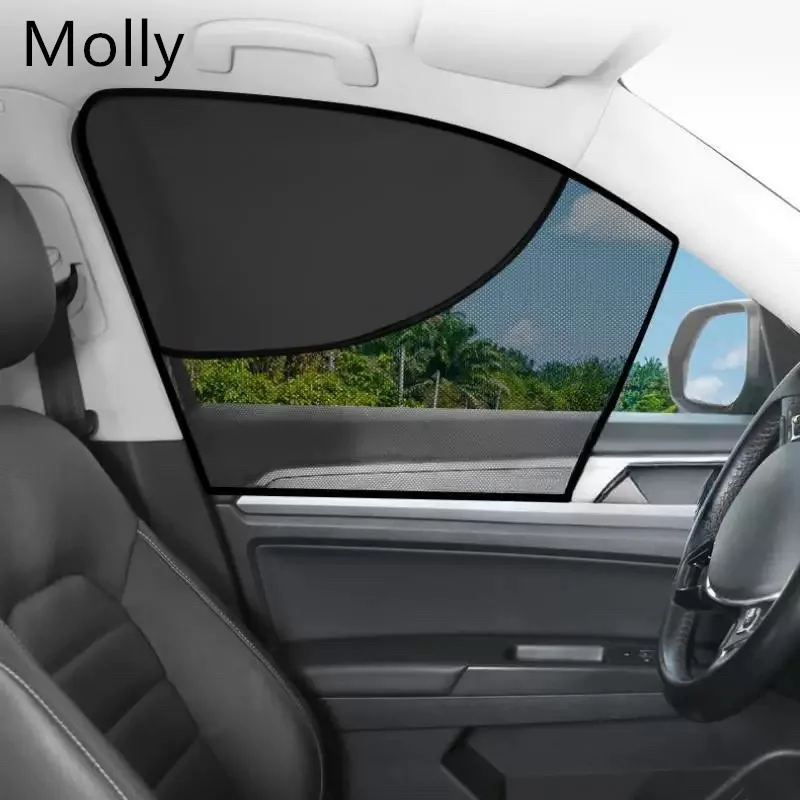 

Car Sun Visor Breathable UV Protection Sun Shade Magnetic Curtains Car Window Sunshade Cover Cling Sunshades for Cars Trucks.