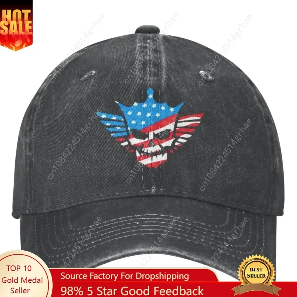Cody Rhodes Skull Lässige Baseballkappe Frühling Wrestling Sport Trucker Hut Wandern Angeln Kappe Herren Erwachsene Y2K Coole Baseballkappen