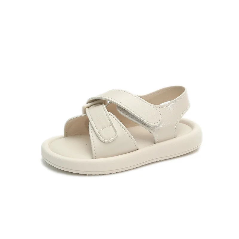 Sandalias transpirables para niños y niñas, zapatos informales a la moda, de color liso, para playa y verano