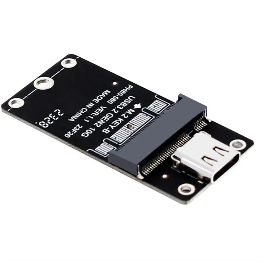 สำหรับ NGFF M.2 B คีย์ B & M SATA3 6G HDD SSD เป็น USB3.1 TYPE-C การ์ดขยาย10g การ์ดอะแดปเตอร์ JMS580สำหรับ2230 2242 2260 2280 SSD