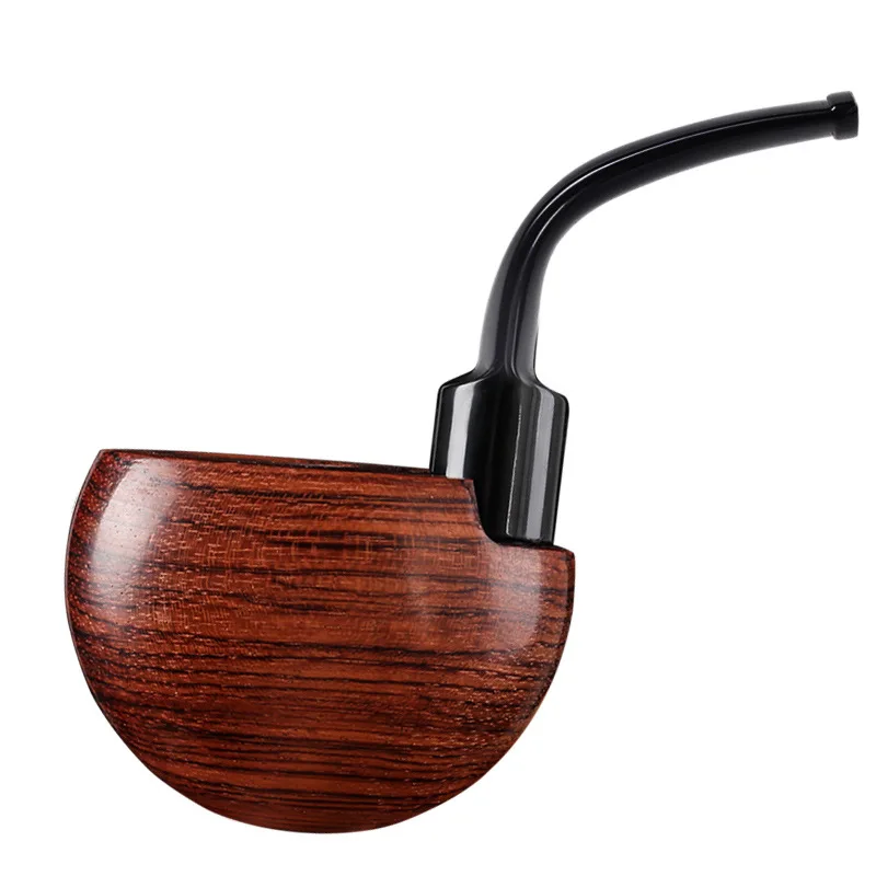 Rosewood 9mm Filter Pipe Vest Pocket Tobacco Pipe Bent Stem Smoking Accessories Cool Gadget Men's Gift