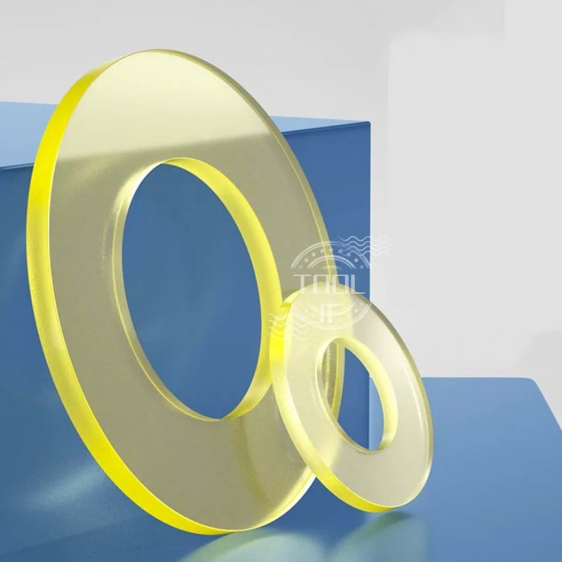 

10PCS Urethane Rubber Flat Gasket PU Shock-Absorbing Wear & Impact-Resistant Sealing Washer Translucent Thickness 1-1.5-2mm