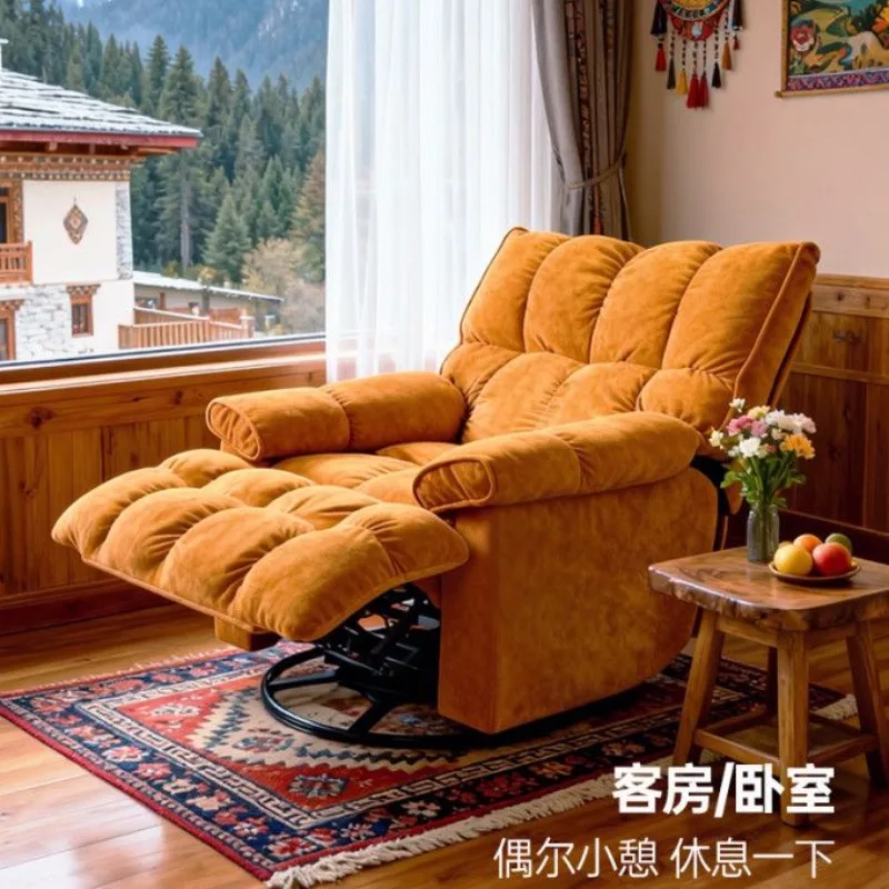 Reclining electric multi-functional living room recliner, chair rotating reclining