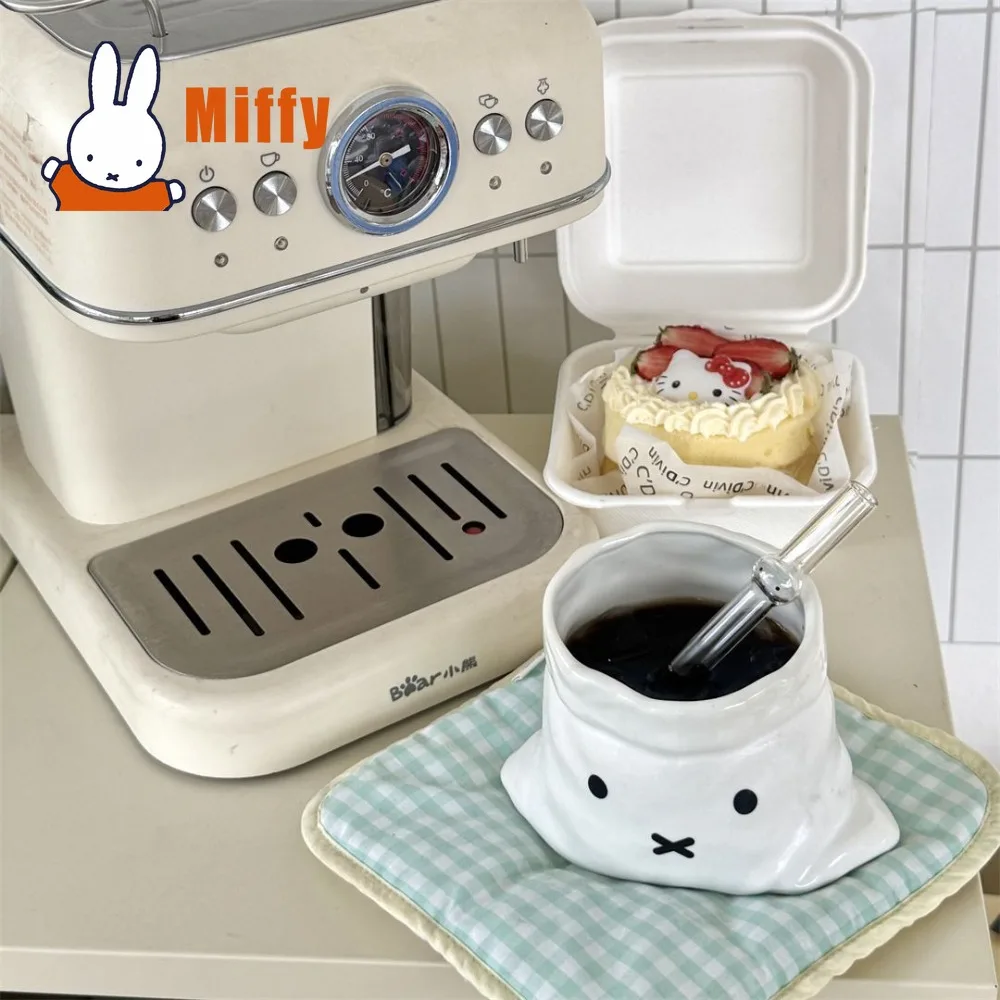 Kawaii Miffy 500ML Creative Bag Shape Design Ceramic Mug Cute Rabbit Large Capacity Handheld Iced Drink Office Desk Girl Gift view 5