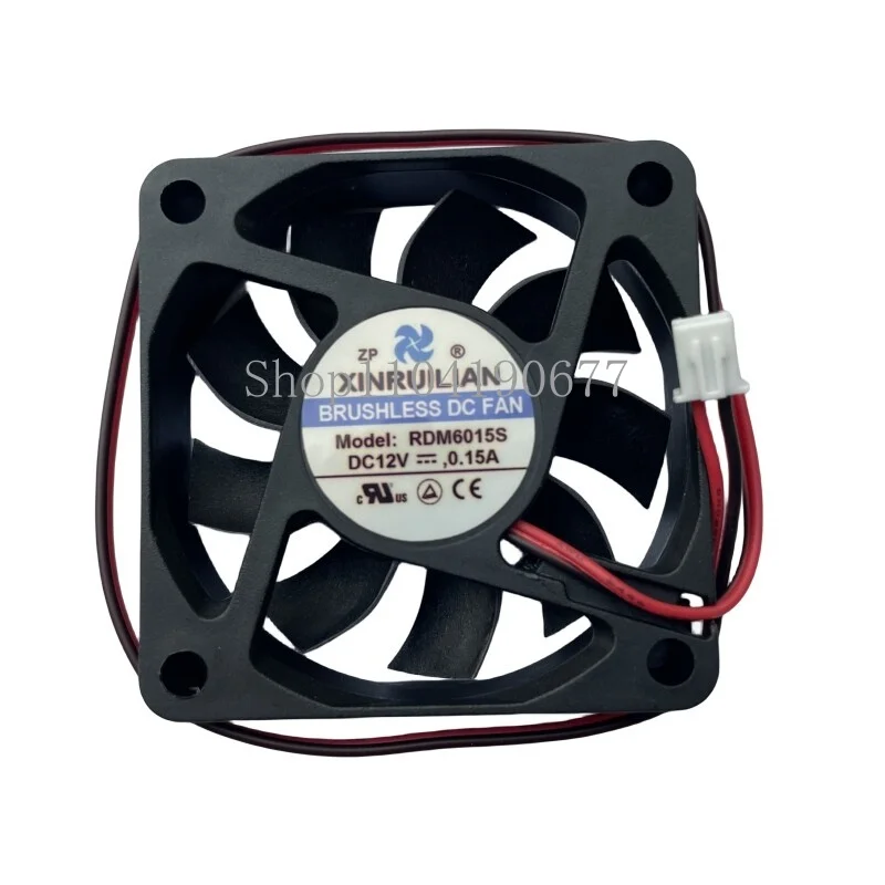 For XINRUILIAN RDM6015S DC12V 0.15A 2pin 2wire 6015 6CM 60*60*15mm Cooling Fan