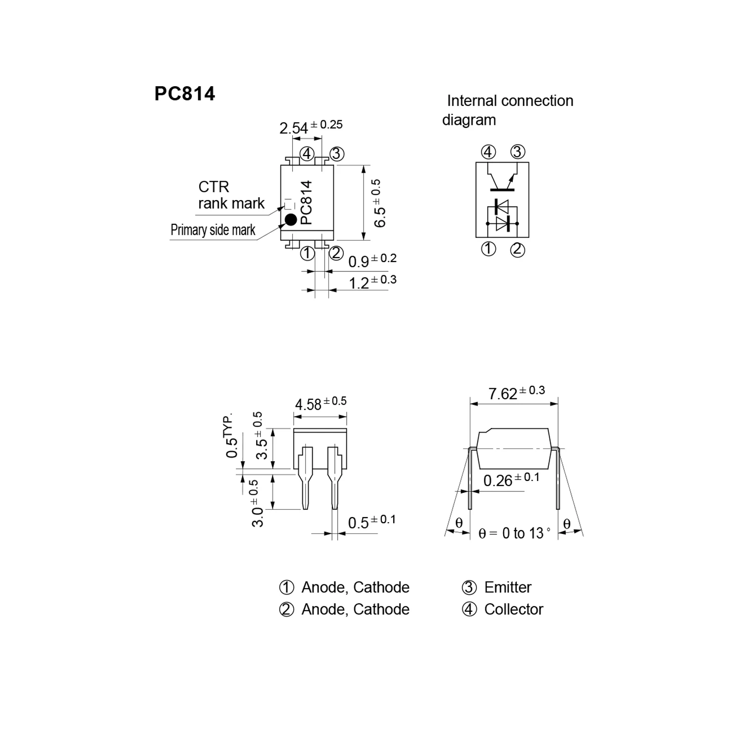 50PCS/LOT PC814A PC814 DIP4 DIP EL814A LTV814A  FOD814 Opto-isolator New and Original  IC In Stock Chanzon Free Shipping