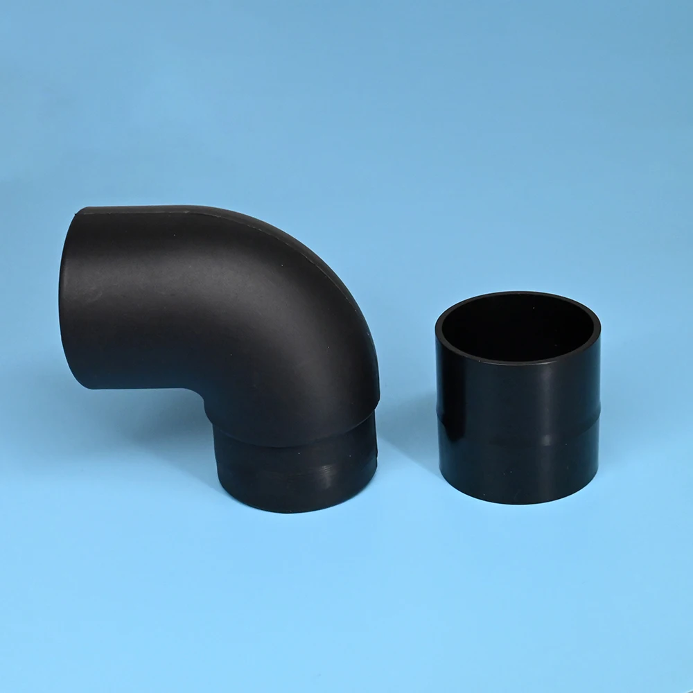 Tapered Hose Reducer for Cyclone Vacuum Cleaners Durable Plastic for Powder Dust Collectors Round Connector with Bend Design