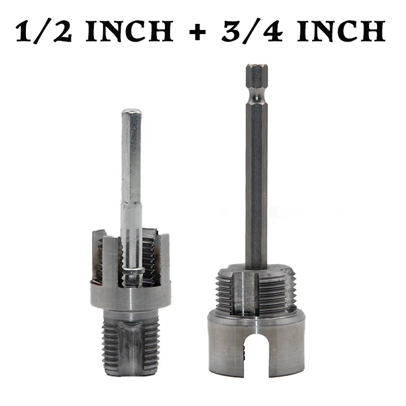 

PVC Pipe Thread Cutting Tool Integrated Internal External Pipe Electric Drill Compatible Pipe Threader Kit Threading Tool