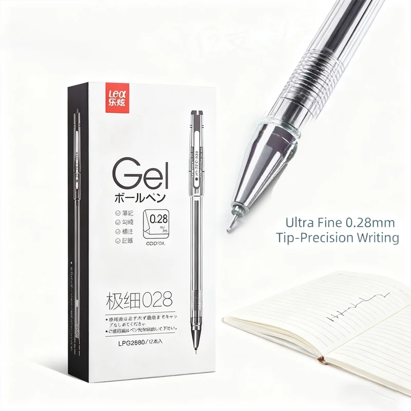 

0.28mm Ultra Fine Needle Tip Gel Pen - Accounting & Student Grading Pen, Smudge-Proof Black Ink for Precision Writing, Financial