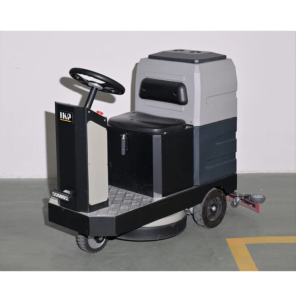 Commercial Factory Electric Ride-On Floor Scrubber With Operator Seat Professional Industrial Floor Scrubber Sweeper Machine
