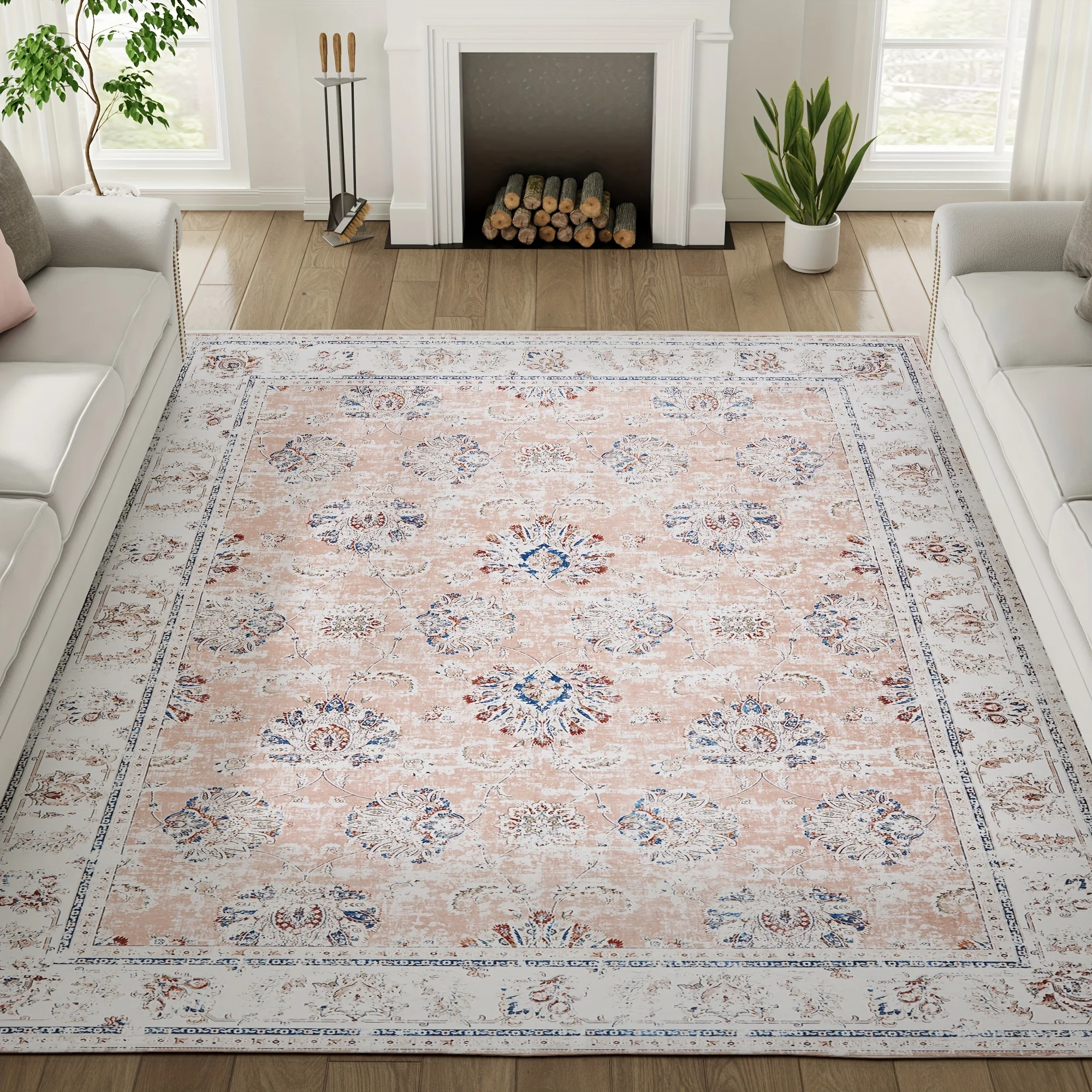 

VIKAMA retro pattern non-slip washable carpet is suitable for indoor entrances and is an ideal choice for home decoration.