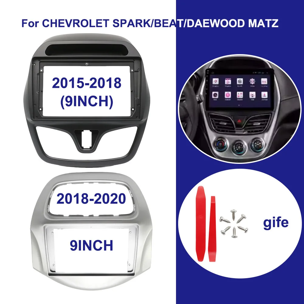 Arnés estéreo de Radio Android, marco de cable de tablero de navegación canbus para CHEVROLET 2015-2018 Daewoo Matiz Spark Baic Beat de 9 pulgadas